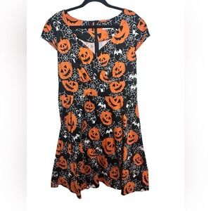 Bbonline Halloween Jack O Lantern Cotton Dress Size 2XL Festive‎ Teacher Party
